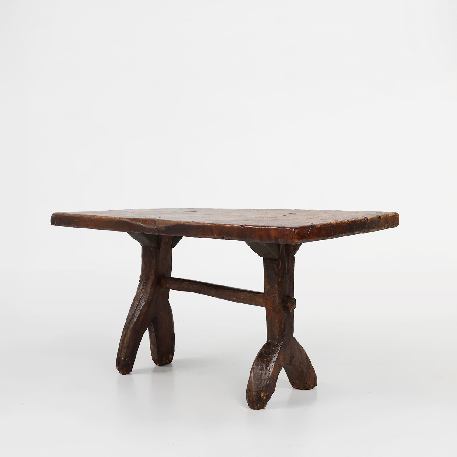 Rustic Spanish dining table, handmade in oak, 16th centurythumbnail